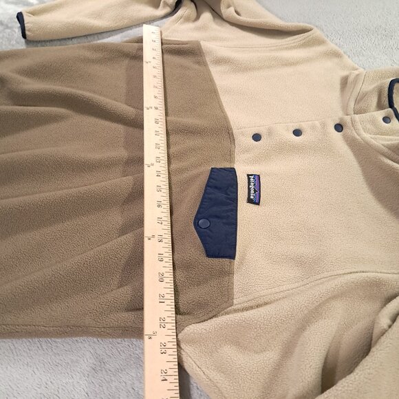 Patagonia Sweater Men M Synchilla Snap-T Fleece Beige Brown Pullover 25580 - Picture 5 of 9